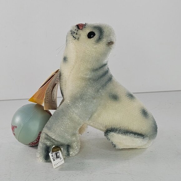 Steiff Limited Edition Circus Robby Seal Plush Toy W/ Tags And Ball #650444 - Picture 4 of 11